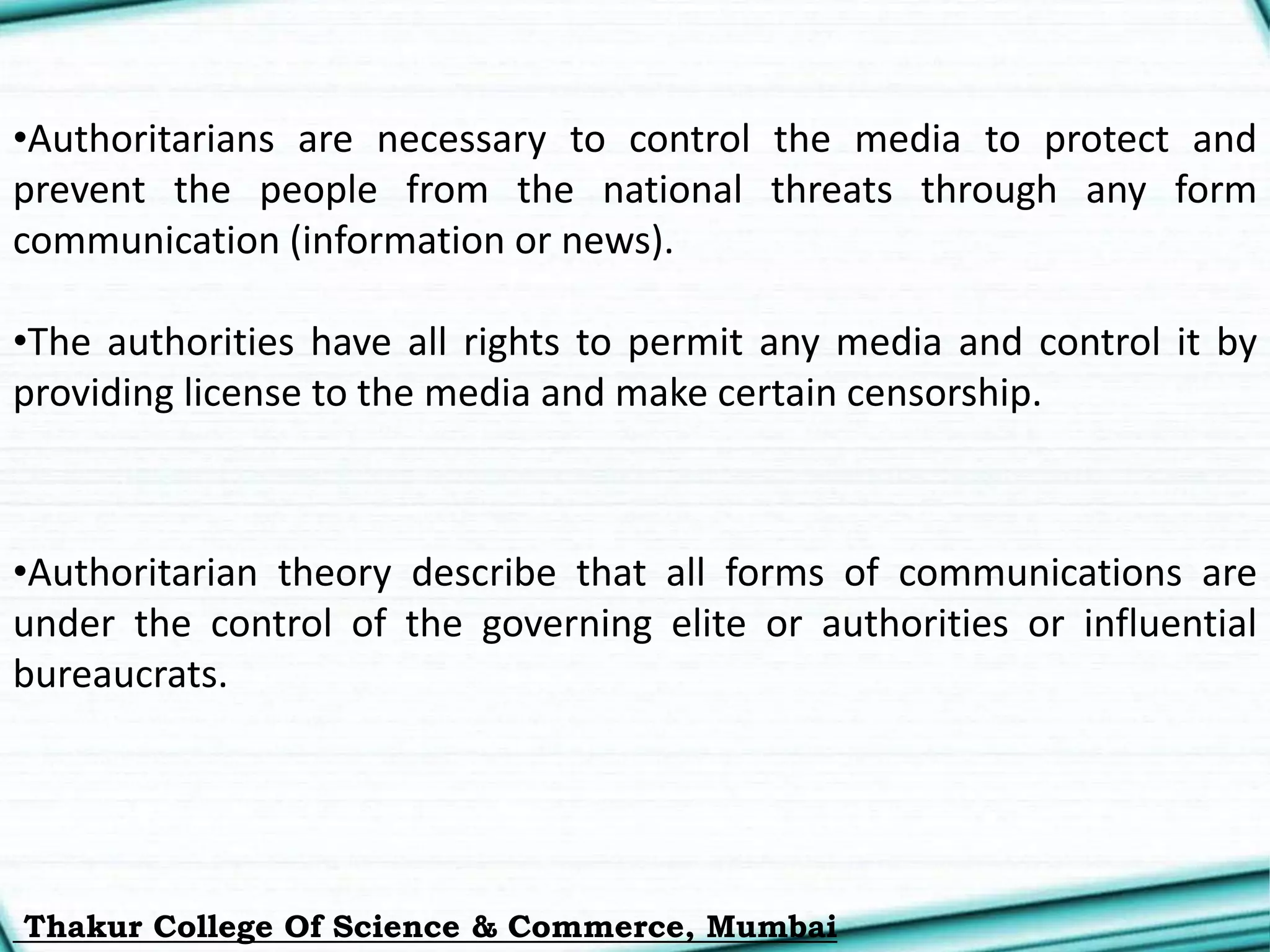 Theories of Mass Communication | PPTX | Science