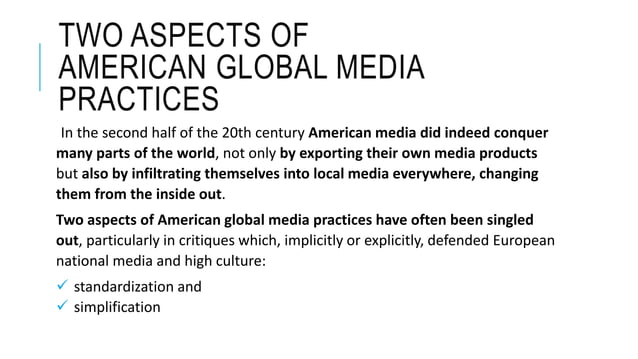 Theories of media globalizaiton | PPT