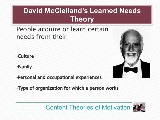  Theories of Motivation - Overview of the Content Theories 
