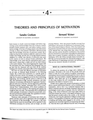 Theories of motivation