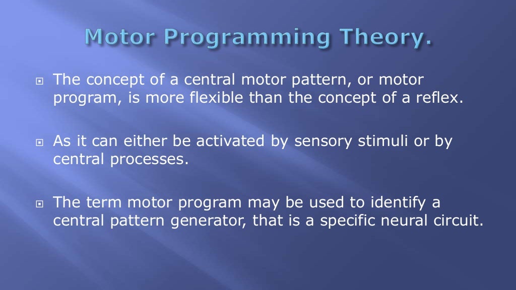 Theories of motor control