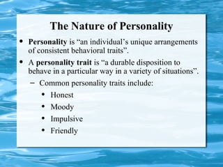 Theories of personality | PPT