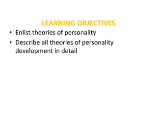 theories of personality development