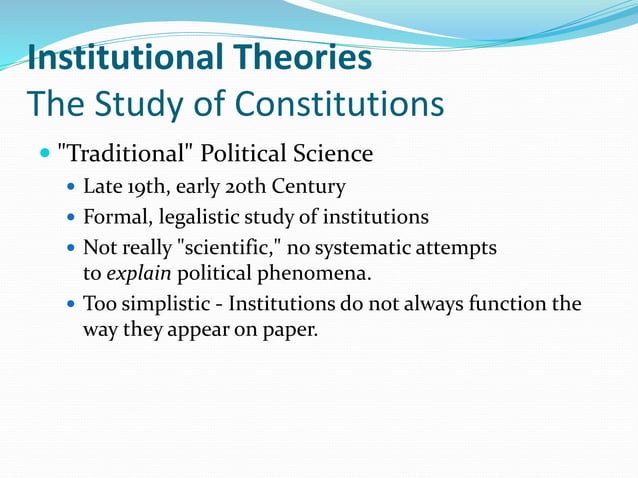 Political Science Theories Theories of Political Science | PPTX