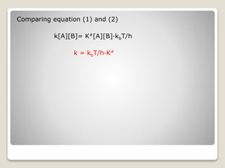 Kbt Calculation Example Theories of Reaction Rate - Ashika G | PPT