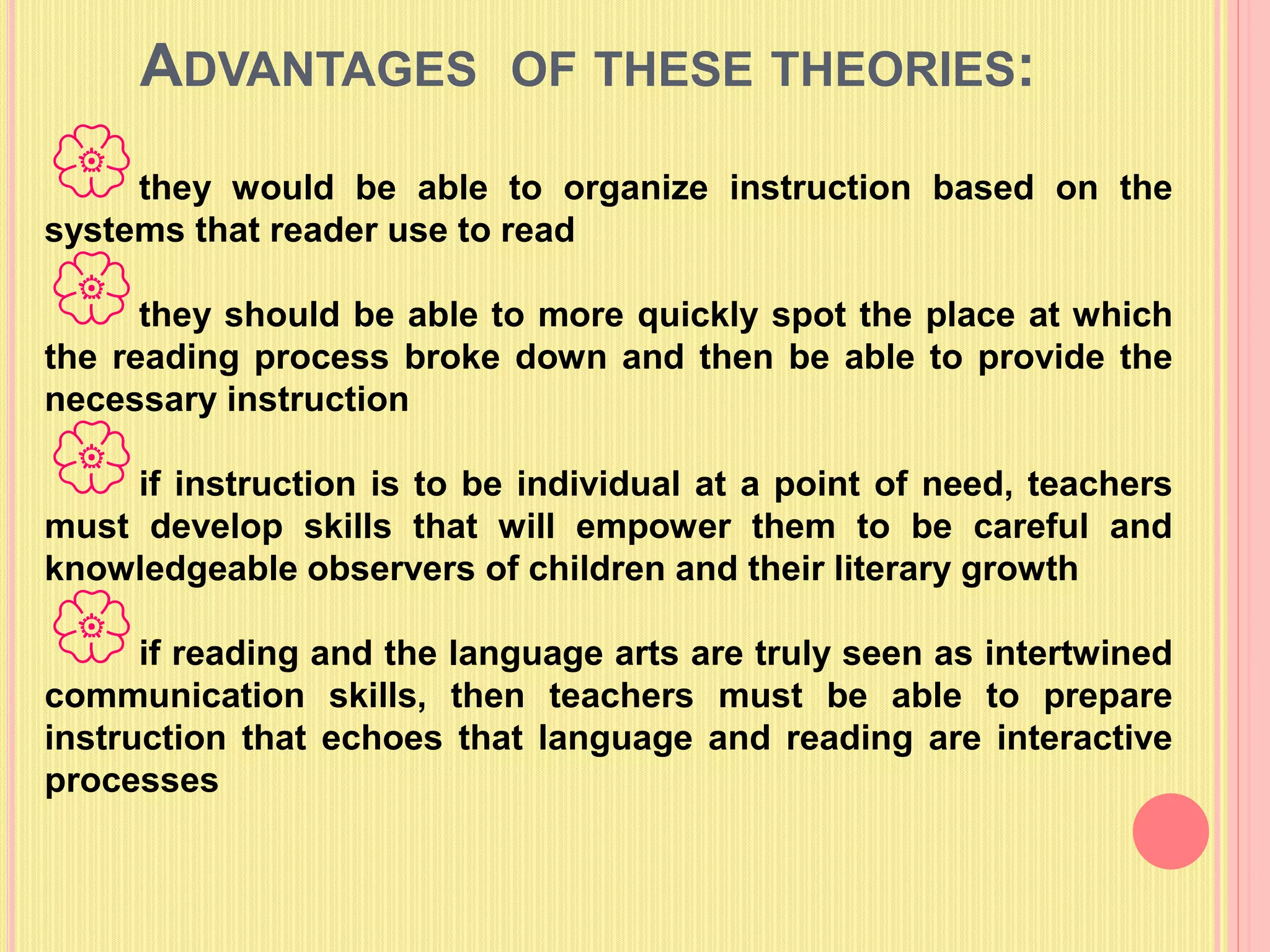 Theories of Reading Instruction | PPTX | Education