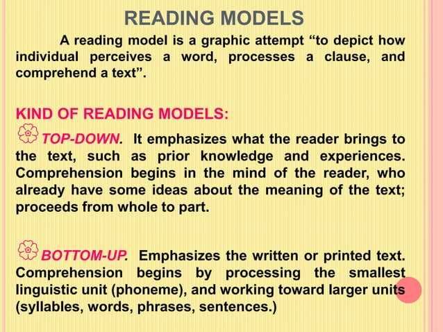 Theories of Reading Instruction | PPTX | Education