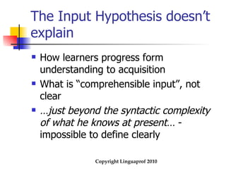 Theories of second language learning | PPT