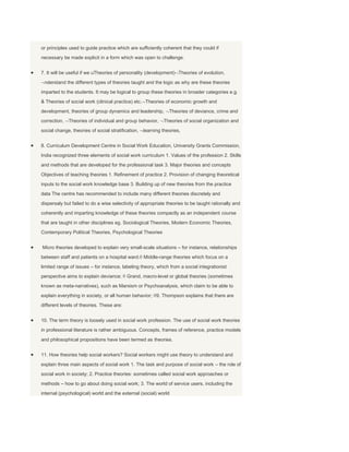 Theories of social work — presentation transcript | DOCX