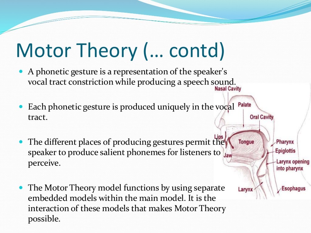 Theories of Speech Perception