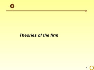 Theories of the firm




                       1
 