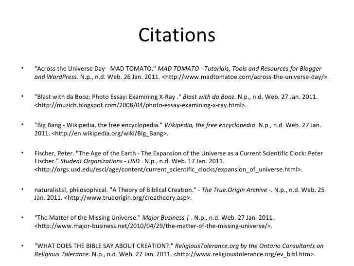 creation essay