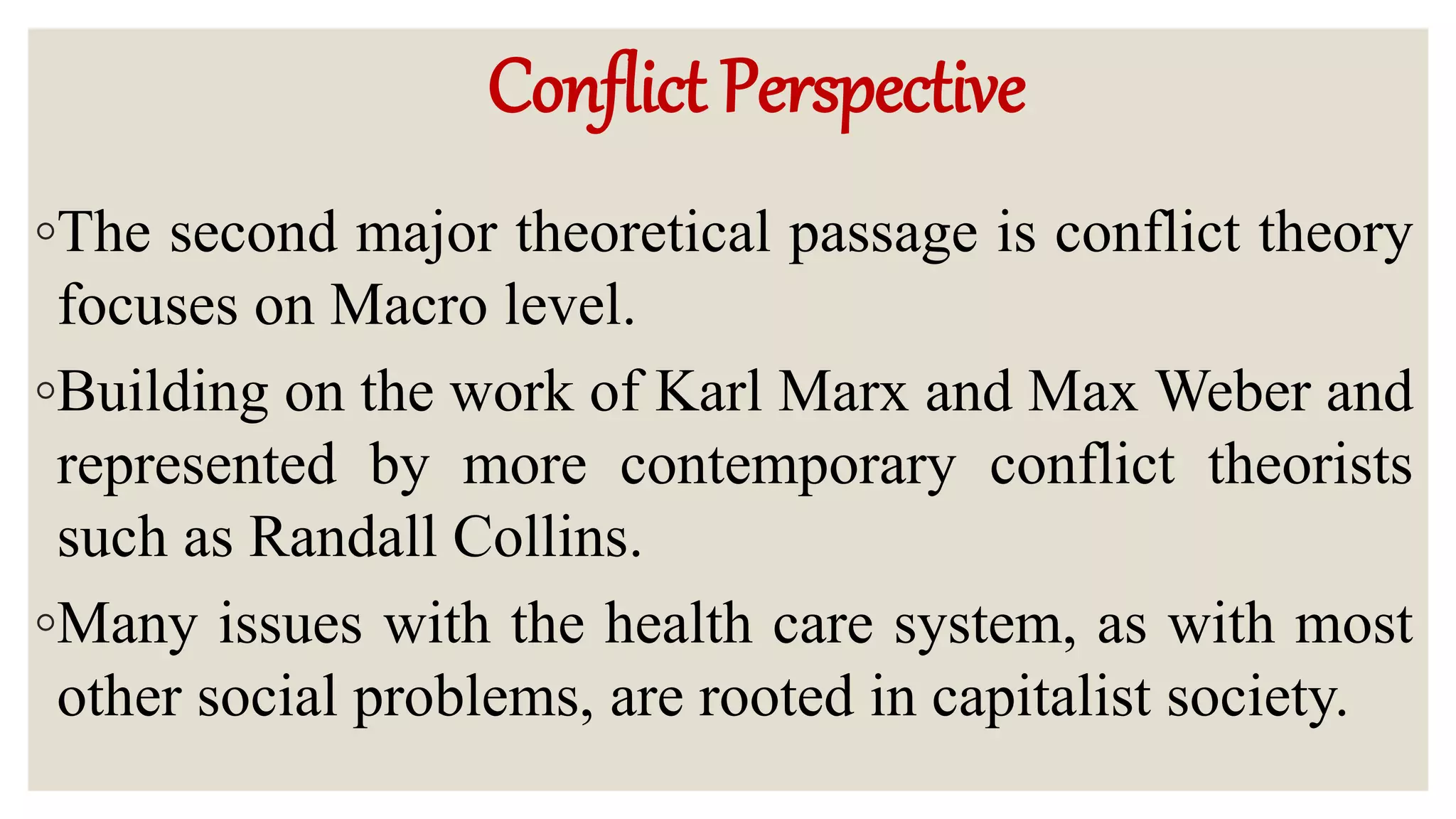 Theories & perspectives on sociology of health & medicine | PPTX