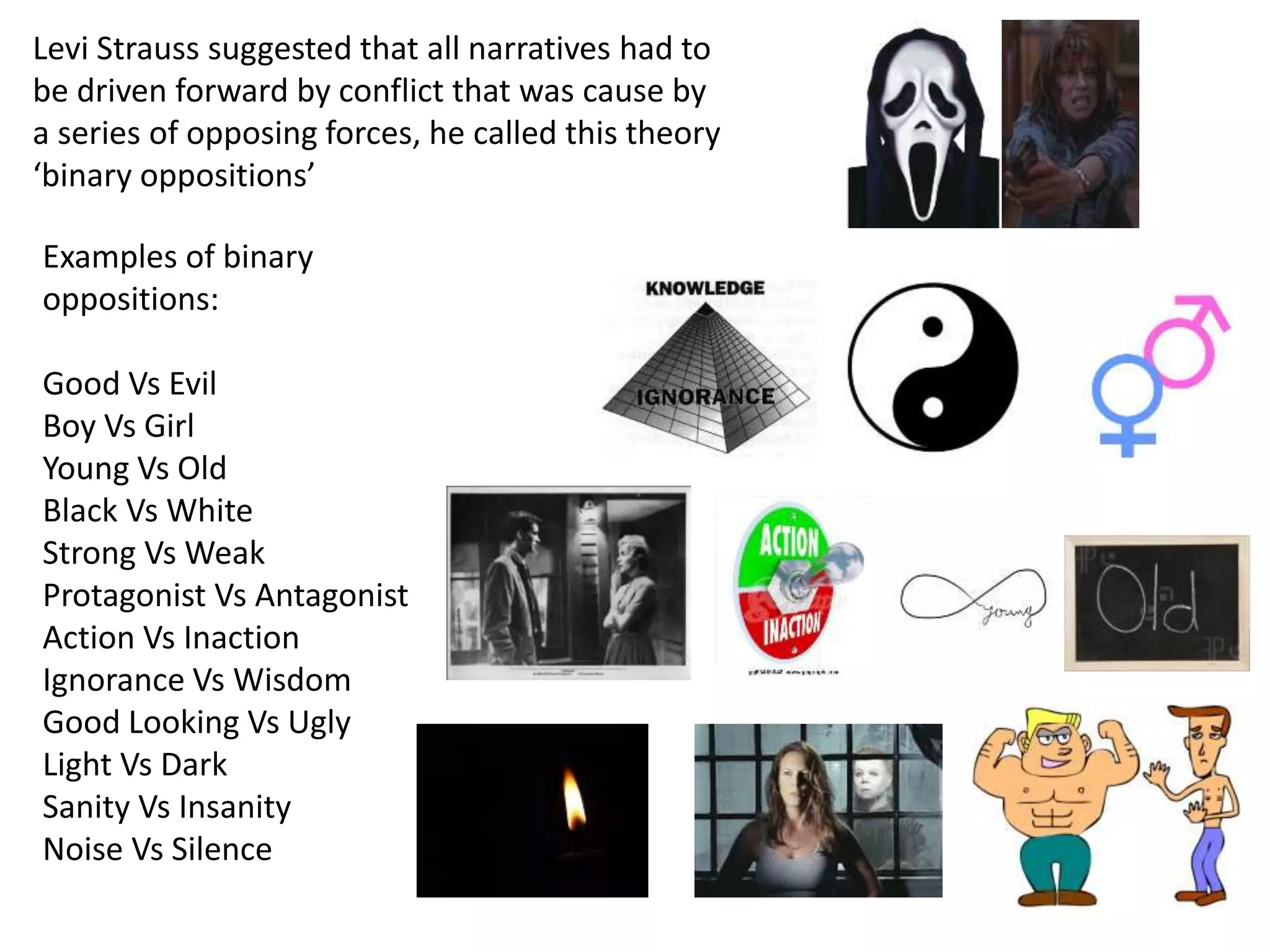 Barthes' Enigma Code, Binary Oppositions and Equilibrium | PPTX