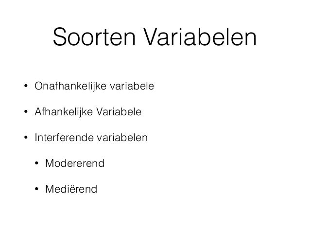 Theorie, variabelen en relaties