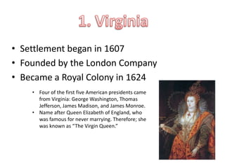 The original 13 colonies | PPT
