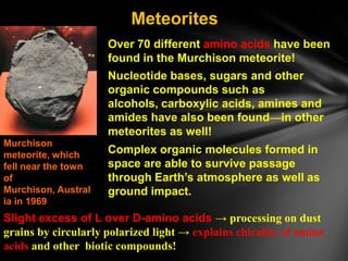 This 4.5 billion-year-old rock, labeled meteorite ALH84001, is believed to have
once been a part of Mars and to contain fo...