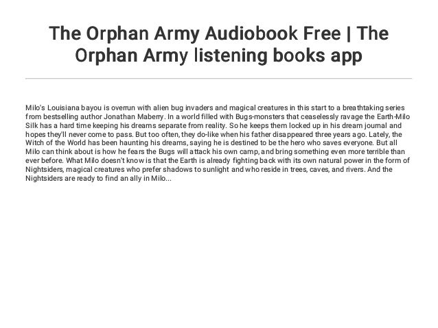 The Orphan Army Audiobook Free The Orphan Army Listening - 