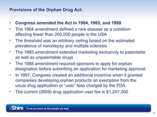 The Orphan Drug Act