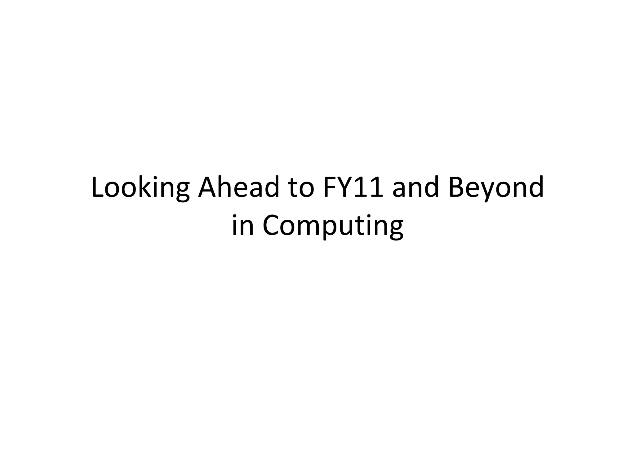 28CISE OverviewJeannette M. WingTrustworthy ComputingTrustworthy = reliability, security, privacy, usabilityBroadening and deepening scope of “Cyber Security”Foundations of trustworthyModels, logics, algorithms, metricsE.g., Science of SecurityPrivacyUsabilityFY11 Request $70MIncrease reflected in Comprehensive National Cybersecurity Initiative (CNCI) total of $55.00M (+$15.00M over FY10)
