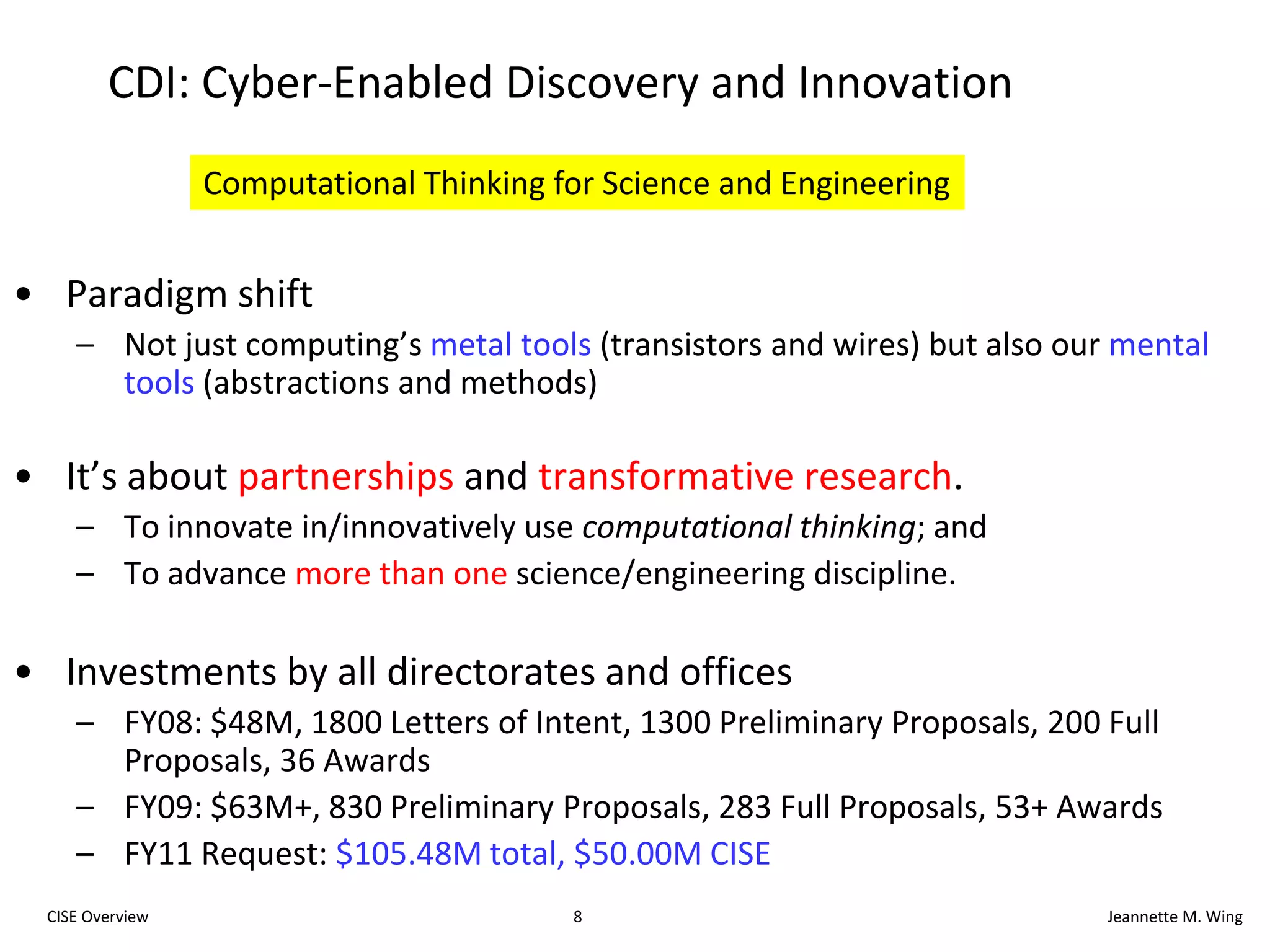 CISE-specificNSF-wide Investments