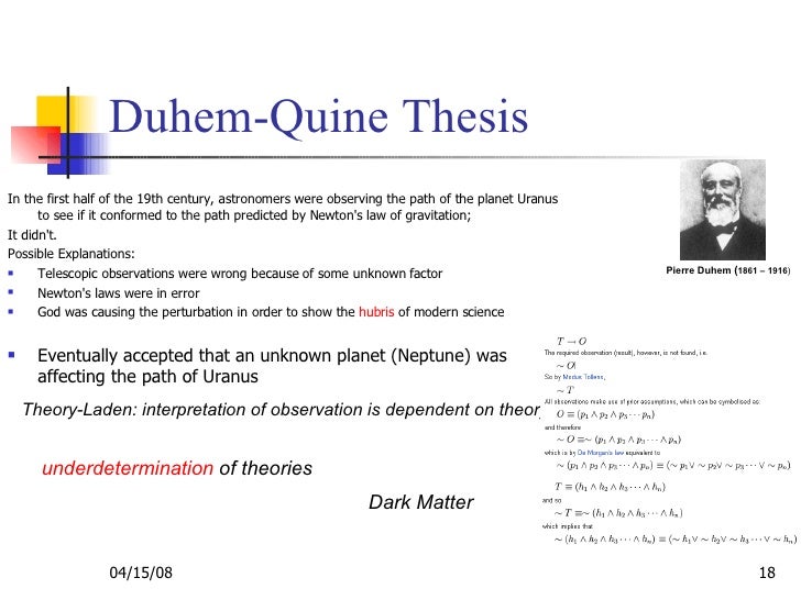 duhem thesis