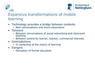 Theory Of Learning For The Mobile Age - Leicester April 2007 | PPT