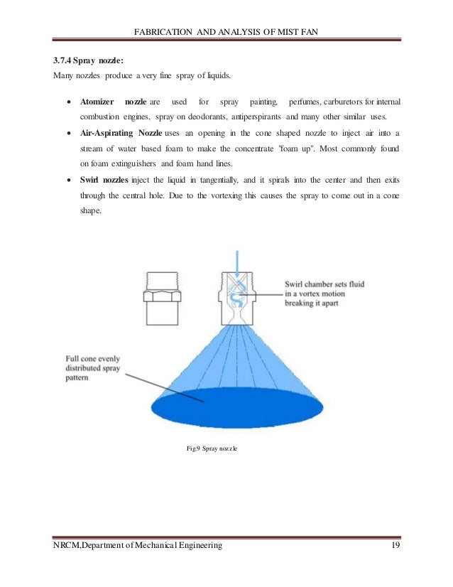 Theory 1 27 forFABRICATION AND ANALYSIS OF “MIST FAN”