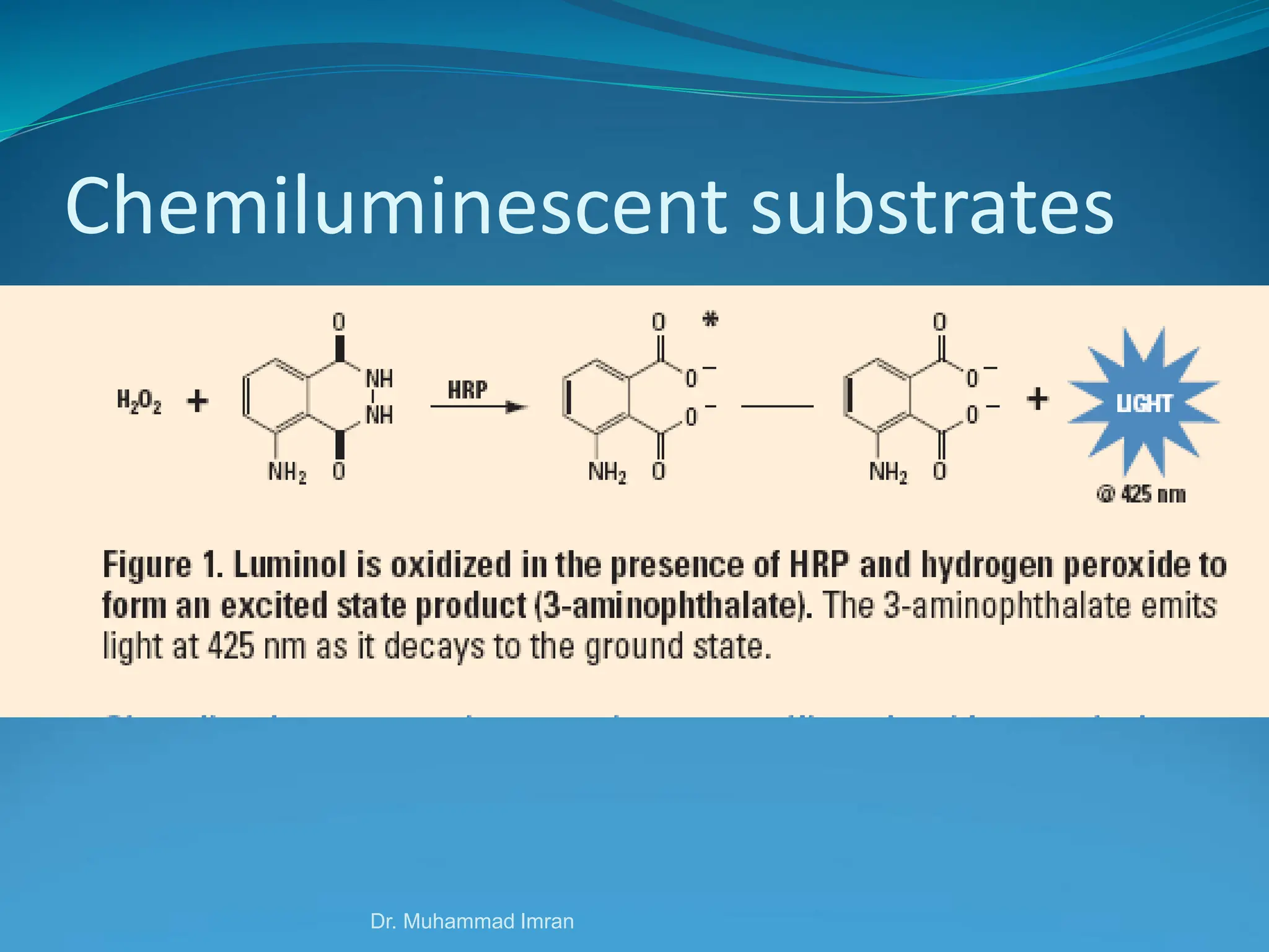 Chemiluminescent substrates
Dr. Muhammad Imran
 