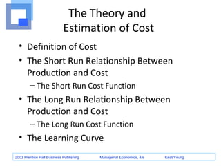 Theory and estimation of cost | PPT