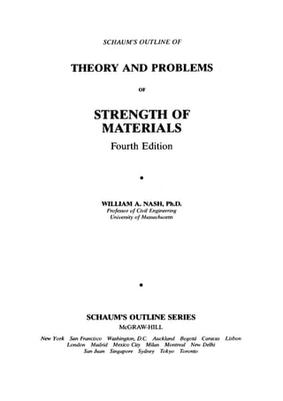 Theory and problems of strength of materials