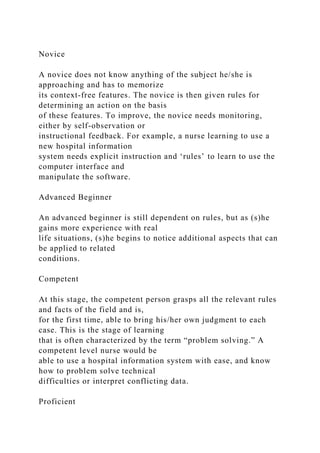 Novice Level Examples Theory applied to informatics – Novice to Expertcjni.netjou.docx