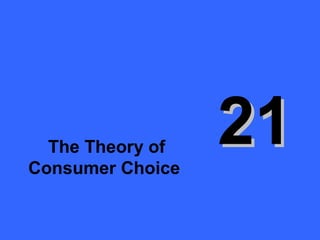 2121The Theory of
Consumer Choice
 