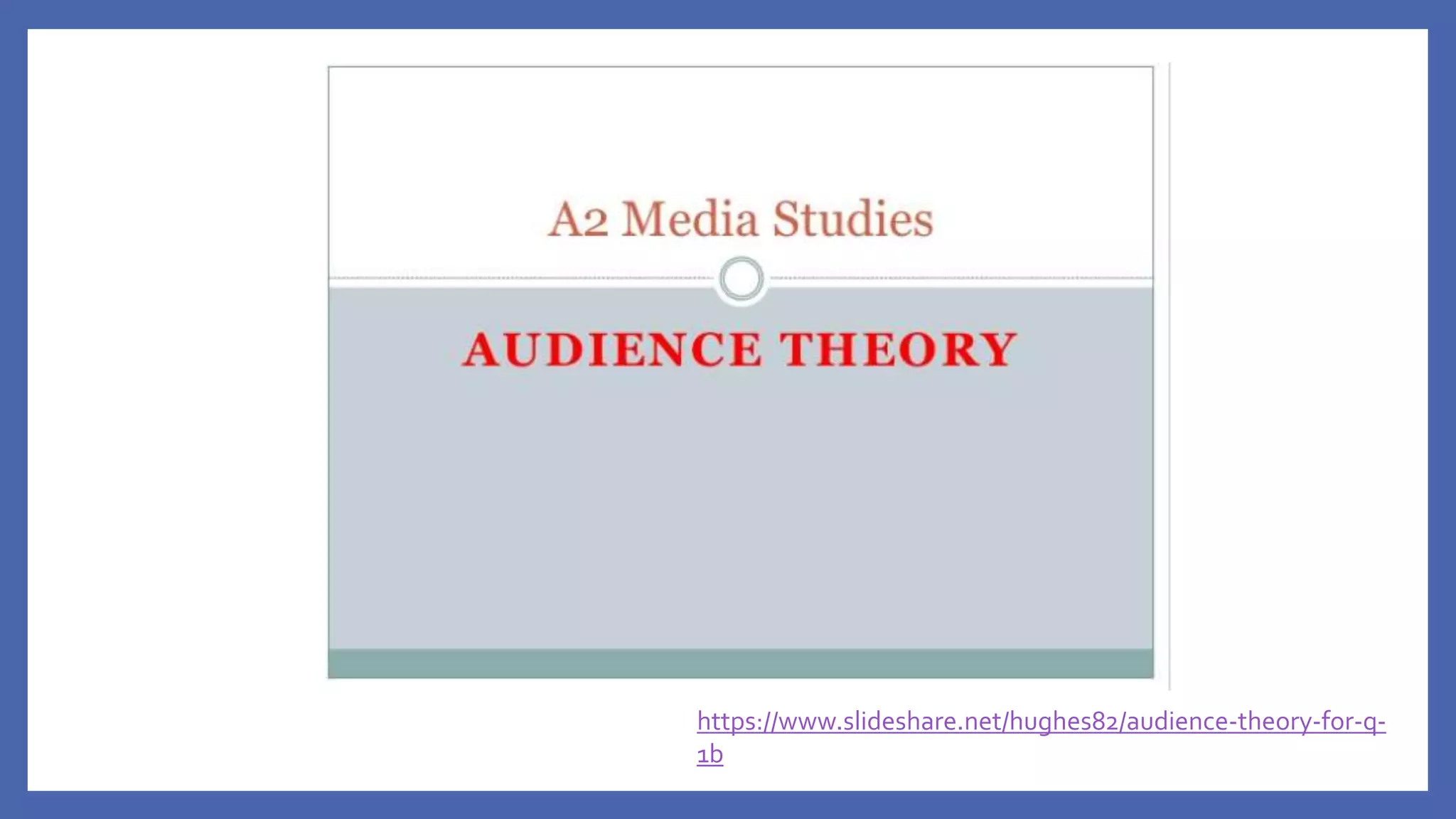 https://www.slideshare.net/hughes82/audience-theory-for-q-
1b
 