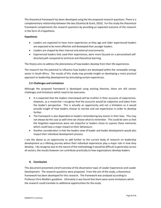 Page 9 of 11
0406047H P Lutchman
The theoretical framework has been developed using the the proposed research questions. T...