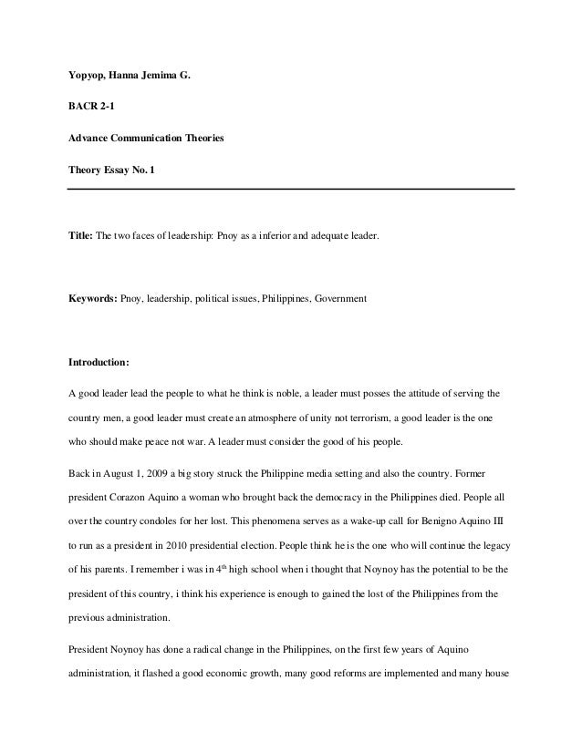 leadership theories essay