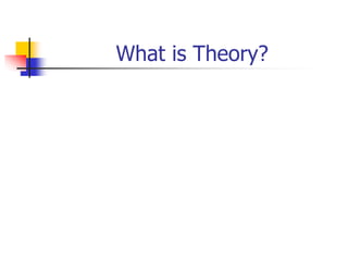 What is Theory?
 