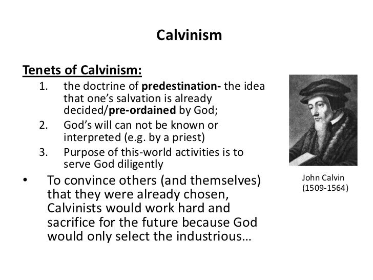 the calvinist work ethic of living to work and the rise of capitalism by max weber Protestant ethic, in sociological theory, the value attached to hard work, thrift, and efficiency in one’s worldly calling, which, especially in the calvinist view, were deemed signs of an individual’s election, or eternal salvation . the calvinist work ethic of living to work and the rise of capitalism by max weber Protestant ethic, in sociological theory, the value attached to hard work, thrift, and efficiency in one’s worldly calling, which, especially in the calvinist view, were deemed signs of an individual’s election, or eternal salvation .