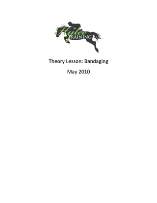  
    Theory Lesson: Bandaging 
           May 2010 
                 
                 
                 
                 
                 
                 
                 
                 
                 
 
 