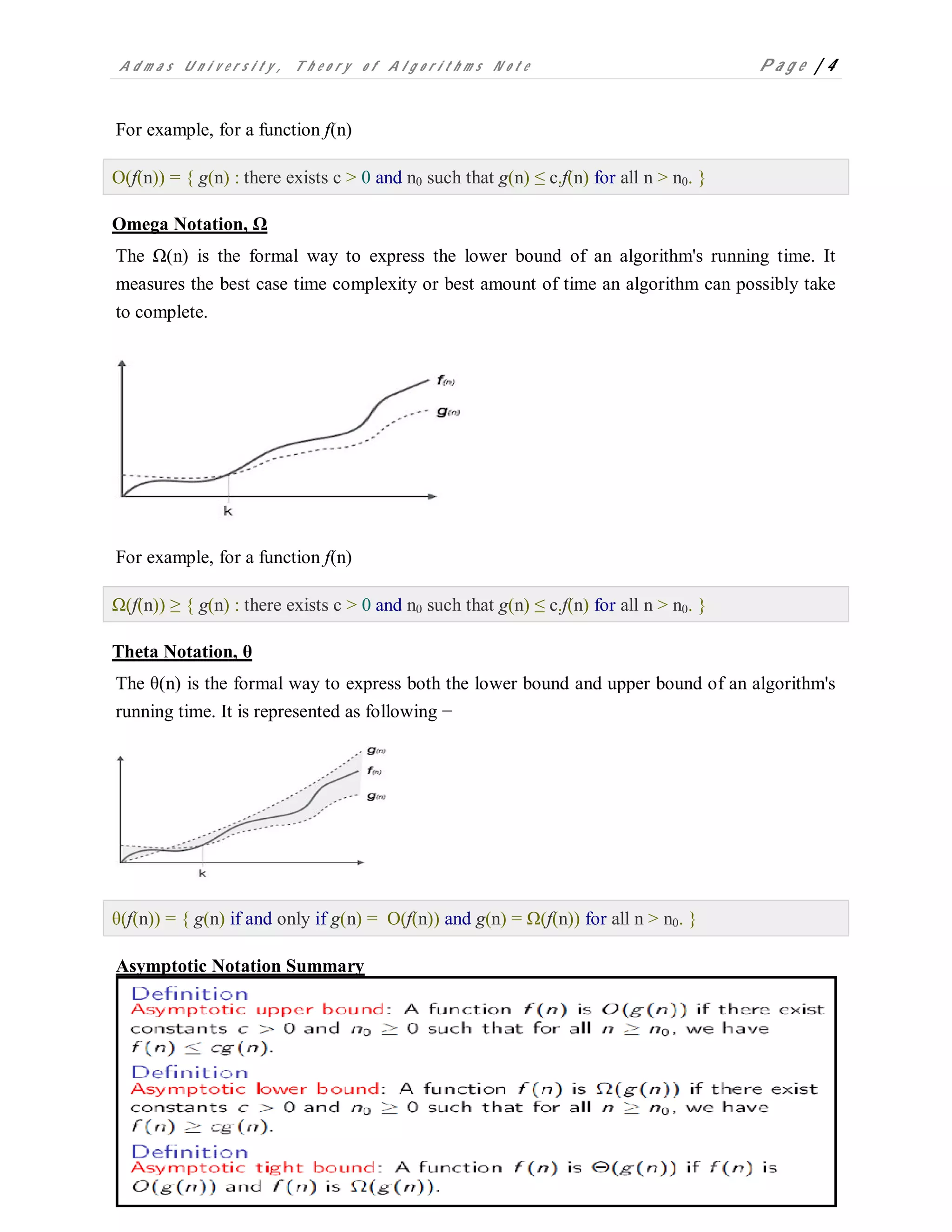 Theory of algorithms final | PDF