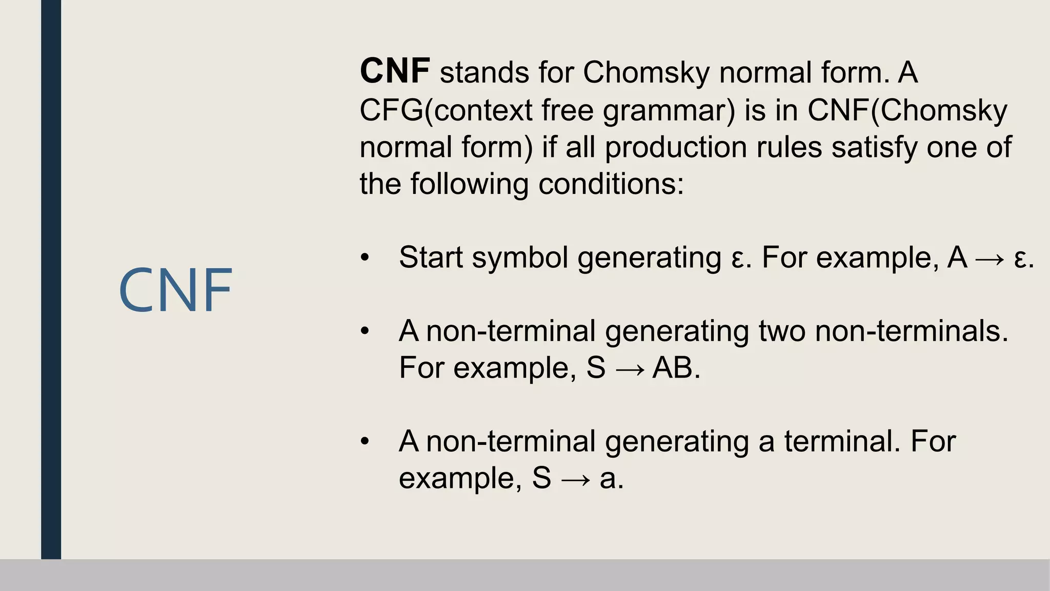 CFG to CNF | PPTX