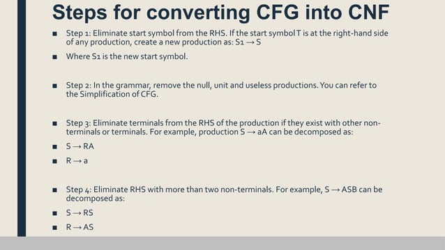 CFG to CNF | PPTX