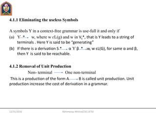 Theory of Automata and formal languages Unit 3 | PPTX