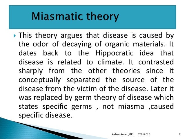 the theory of disease causation