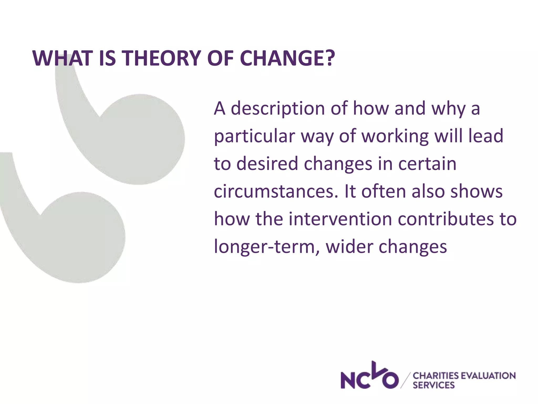 Developing a theory of change | PPTX | Science
