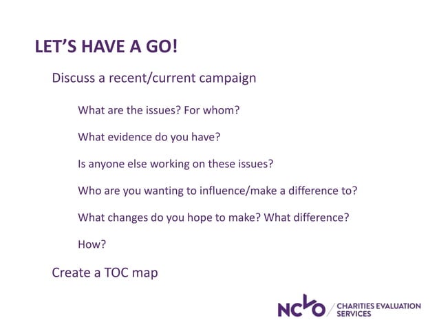 Developing a theory of change | PPTX | Science
