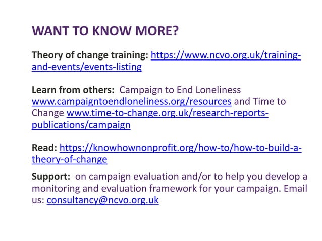 Developing a theory of change | PPTX | Science