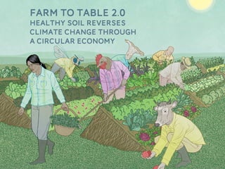 Farm to table 2.0
Healthy soil reverses
climate change through
A circular economy
 