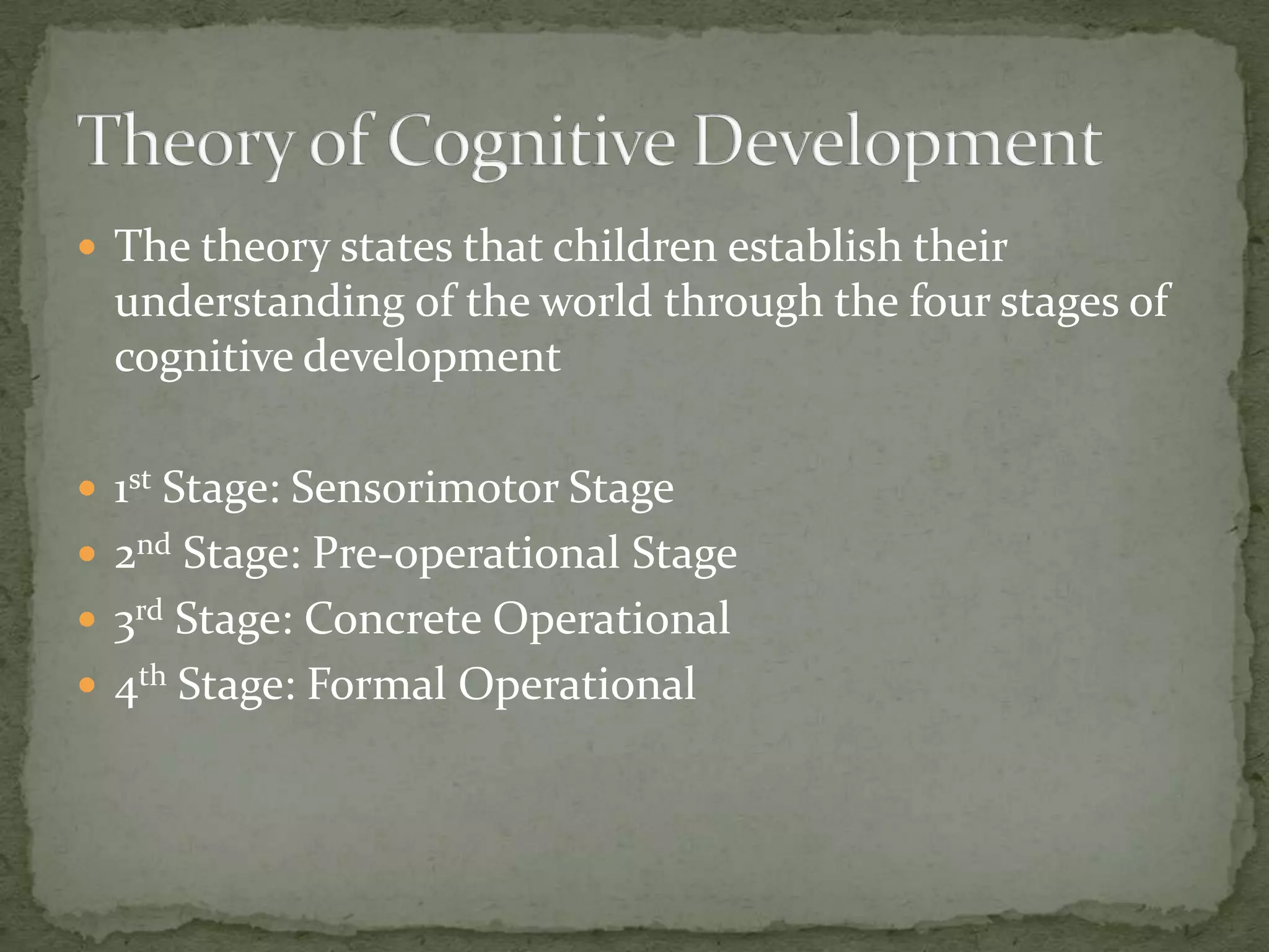 Theory of cognitive development | PPTX