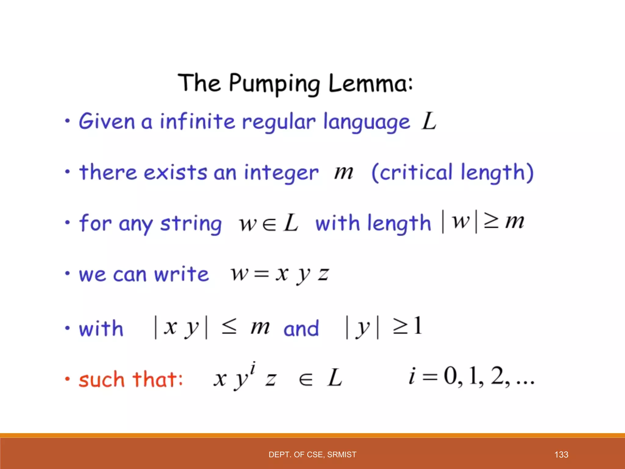 133
DEPT. OF CSE, SRMIST
 